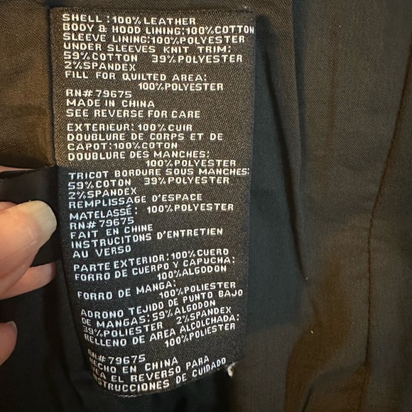 Michael Kors Black Leather Jacket with Quilted Design - Picture 4 of 6